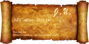 Jámbor Ulrik névjegykártya
